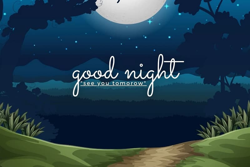 Hình ảnh chúc ngủ ngon lãng mạn với bầu trời sao
