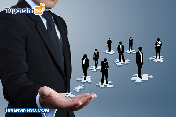 Hình ảnh minh họa về vai trò quản lý con người trong doanh nghiệp, biểu tượng của ngành quản trị nhân lực