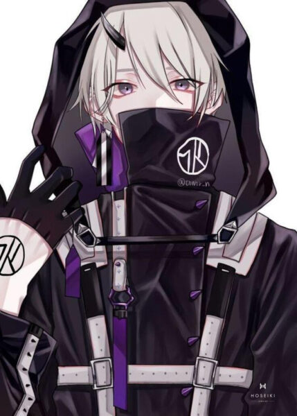 Tuyển Chọn Hình Nền Anime Ngầu Chất Lượng Cao Hình nền anime ngầu với nhân vật nữ tóc bạc, ánh mắt sắc lạnh