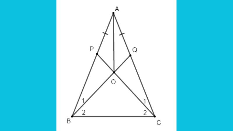 Hình vẽ minh họa tia phân giác của một góc, chia góc thành hai phần bằng nhau.