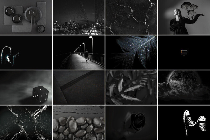 Kết cấu bề mặt màu đen trừu tượng