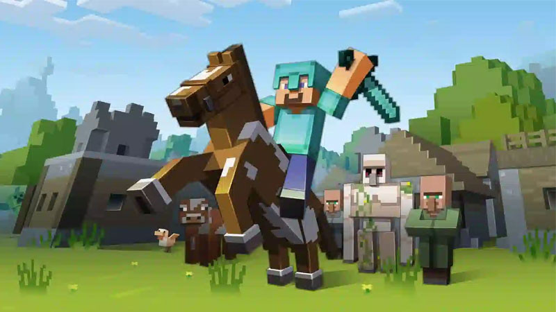 Khung cảnh hùng vĩ trong game Minecraft