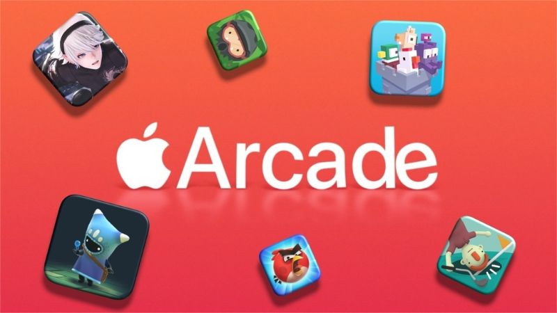 Logo Apple Arcade hiển thị trên màn hình thiết bị Apple