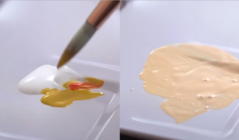 Các màu cơ bản cần thiết để pha màu da người tô tượng