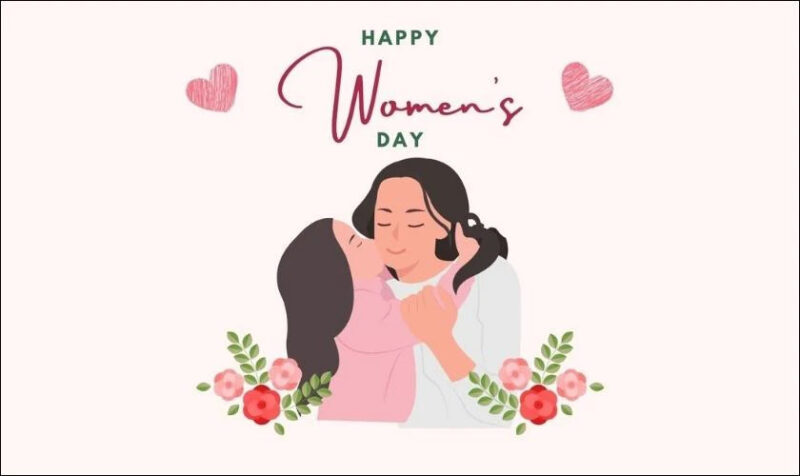 Mẫu thiệp chúc mừng ngày 8/3 với hình ảnh hoa cẩm chướng và lời chúc ấm áp dành cho mẹ