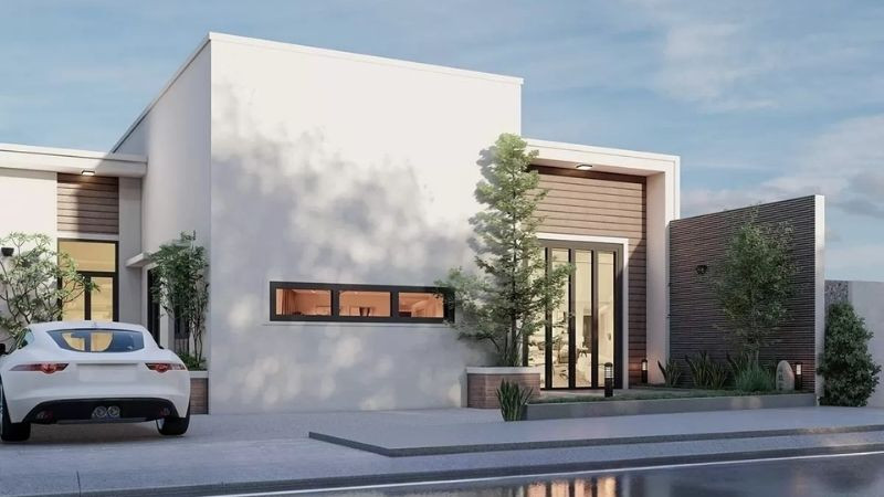 Mẫu thiết kế nhà hiện đại với đường nét tối giản