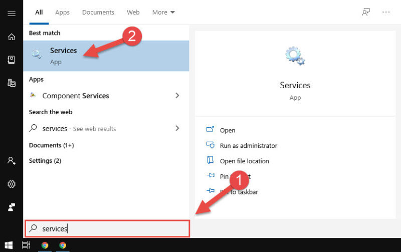 Mở ứng dụng Services để tắt Superfetch trong Windows
