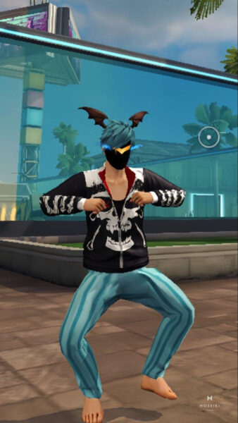 Một nhân vật Free Fire với dáng vẻ mạnh mẽ và cá tính.