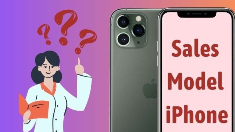 Nhãn hộp iPhone hiển thị thông tin Sale Model và các mã nhận dạng khác