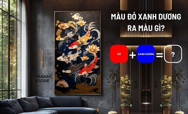 Cách pha màu đỏ và xanh dương ra màu tím xanh chi tiết