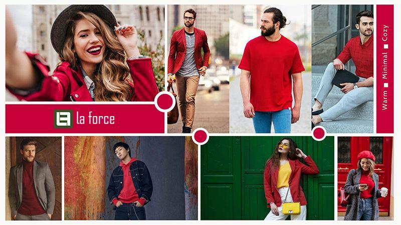 Phối đồ với quần xanh lá cây và áo đỏ đô, tạo sự tương phản mạnh mẽ và cá tính