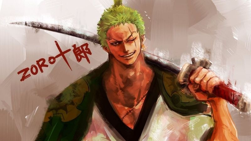 Roronoa Zoro với khí thế mạnh mẽ, sẵn sàng đối mặt thử thách