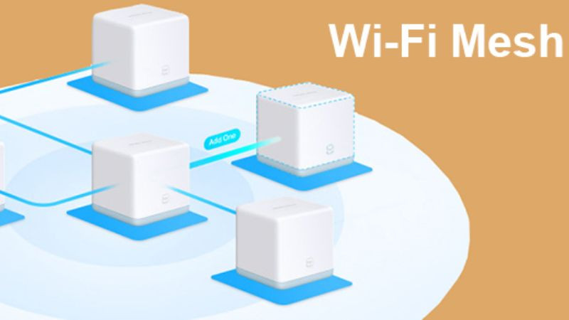 Sơ đồ minh họa mạng lưới kết nối của hệ thống Wifi Mesh