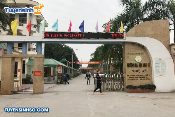 Toàn cảnh khuôn viên Đại học Kinh tế Nghệ An khang trang