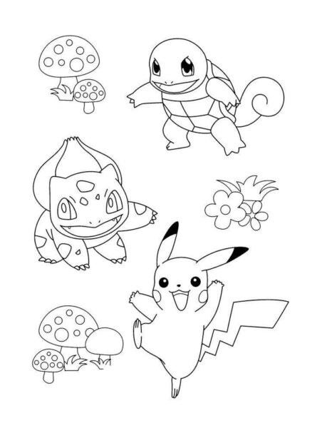 Tranh tô màu Pokémon được tô điểm rực rỡ