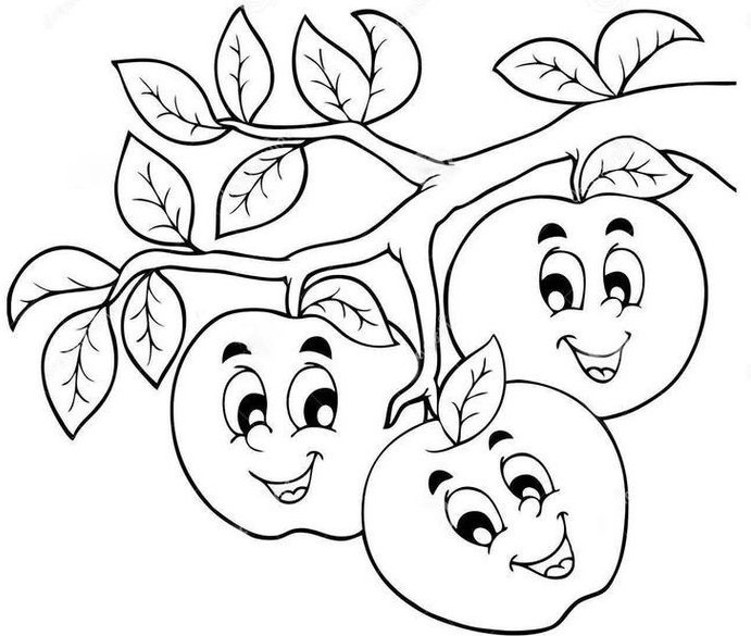Tuyển Tập Tranh Tô Màu Quả Táo Đẹp Cho Bé tranh tô màu quả táo đơn giản cho bé mới bắt đầu tập tô