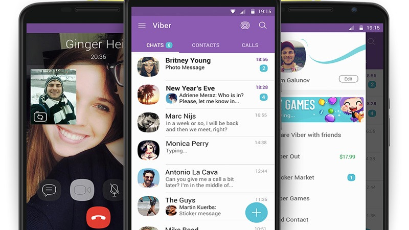 Ứng dụng Viber trên màn hình điện thoại