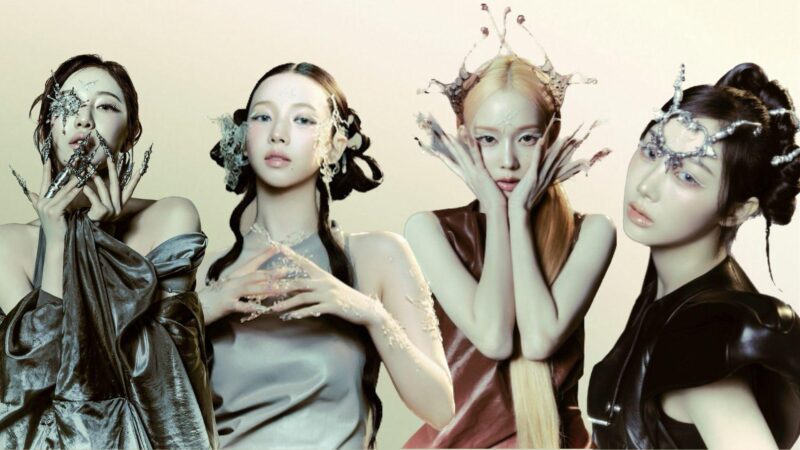 Hình ảnh Winter Aespa với trang phục màu lạnh, xanh, trắng thể hiện sự tinh khôi và dịu mát