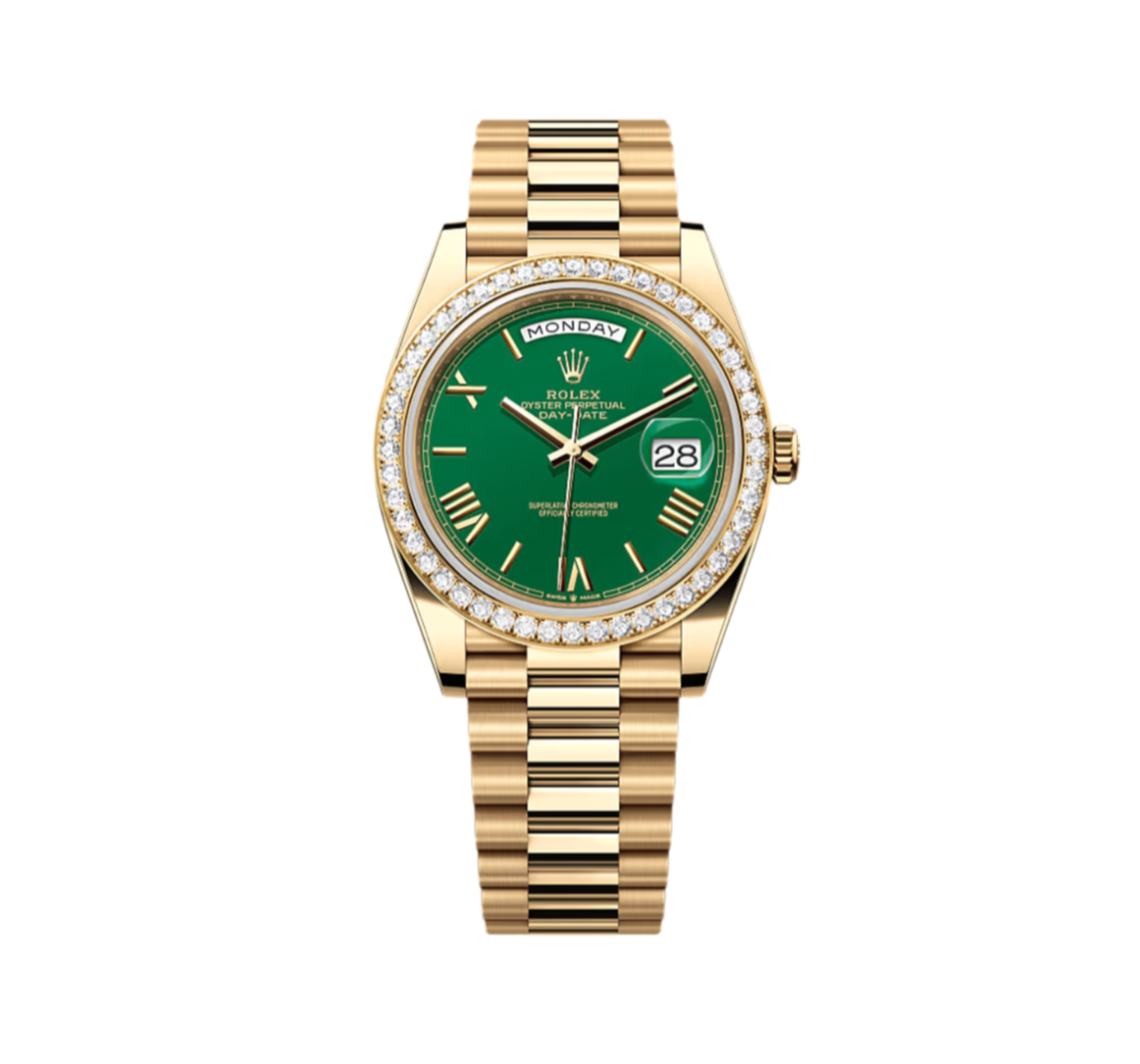 Kết hợp màu xanh lá cây đậm với sắc vàng đồng hoặc vàng gold để tạo điểm nhấn thu hút ánh nhìn.